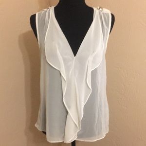Sheer off White Blouse